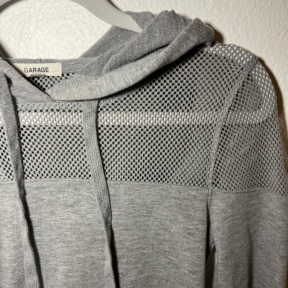 Garage Women’s Gray Hooded Sweater Dress, Size Medium - Picture 2 of 4